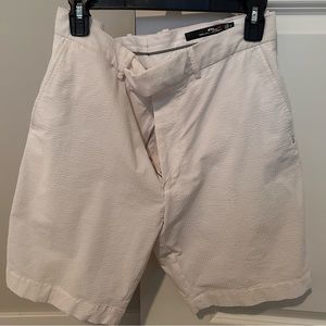 RLX Ralph Lauren golf shorts, size 32, White, Seersucker